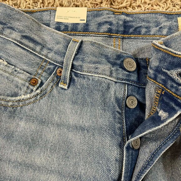 Levi's® Premium 501® 150th Anniversary ‘90s Patchwork Women's Jeans, Size 27x30 - Picture 7 of 16